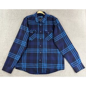 Dixxon Flannel Company 22 Reed Shirt Mens XLT Blue Plaid D-Tech Button Down